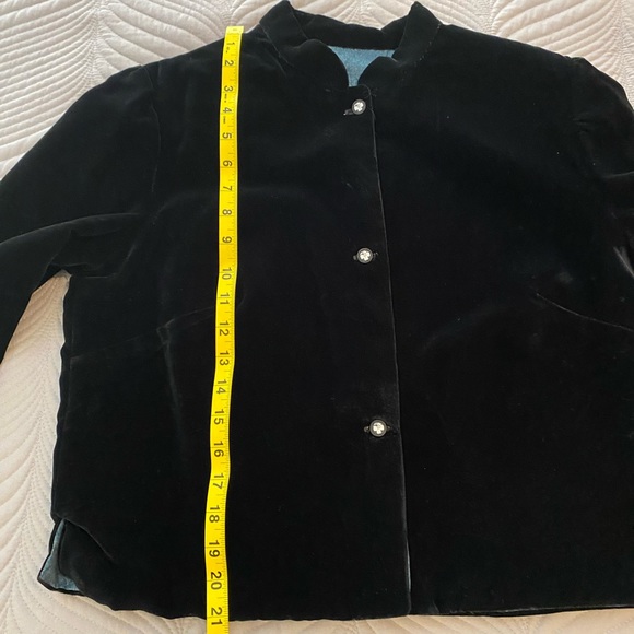 Handmade velvet blazer jacket. Fully lined. Size M - Picture 5 of 11